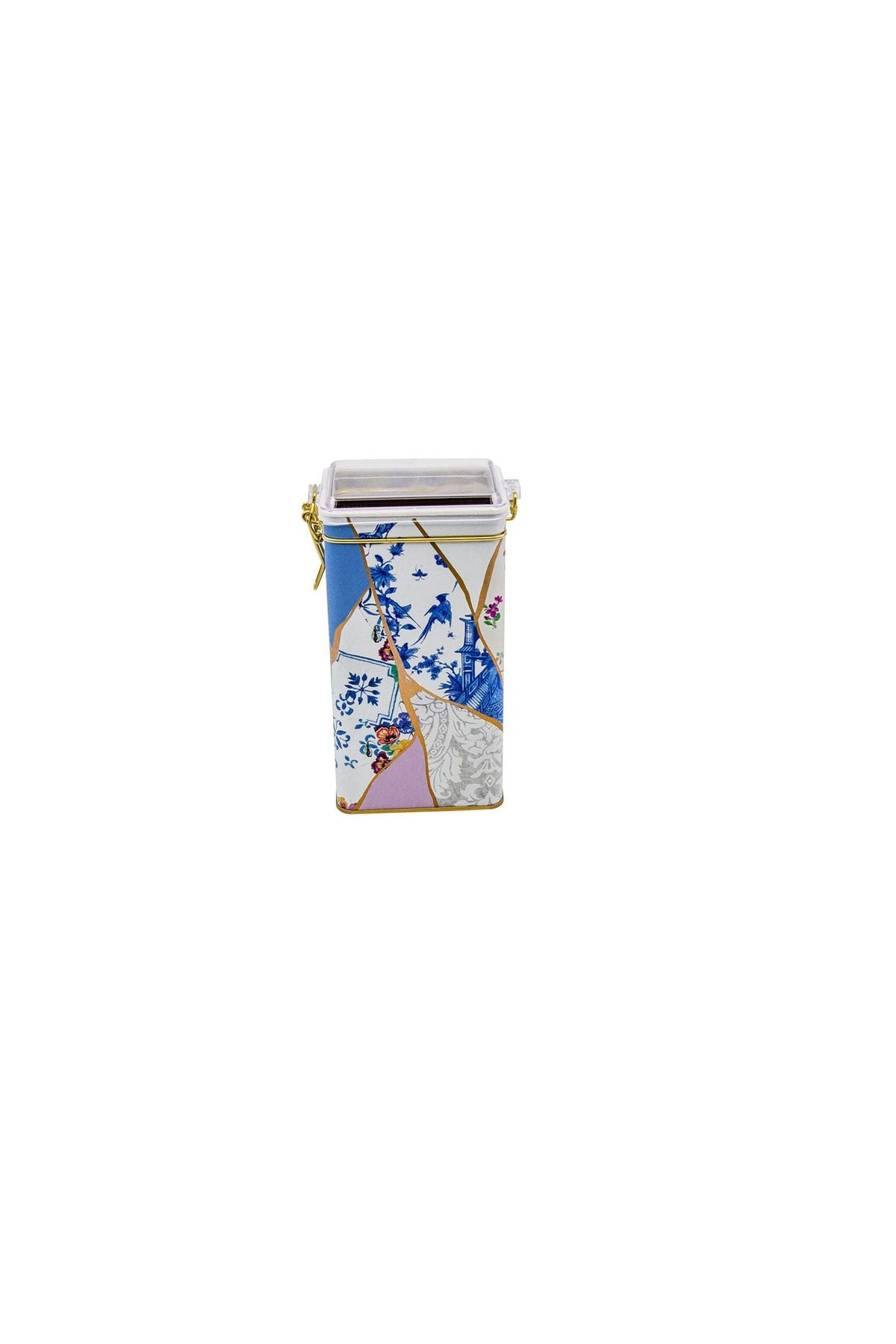 Evle Er053-1f Circus Cream Desenli Dikdörtgen Metal Saklama Kabı 8x10 Cm