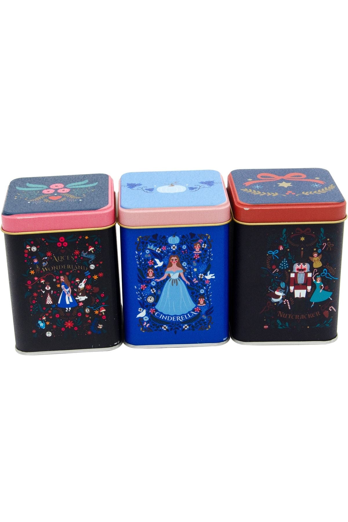 Evle Kare Metal Saklama Kabı 75x75 3 Lü Set, Tales