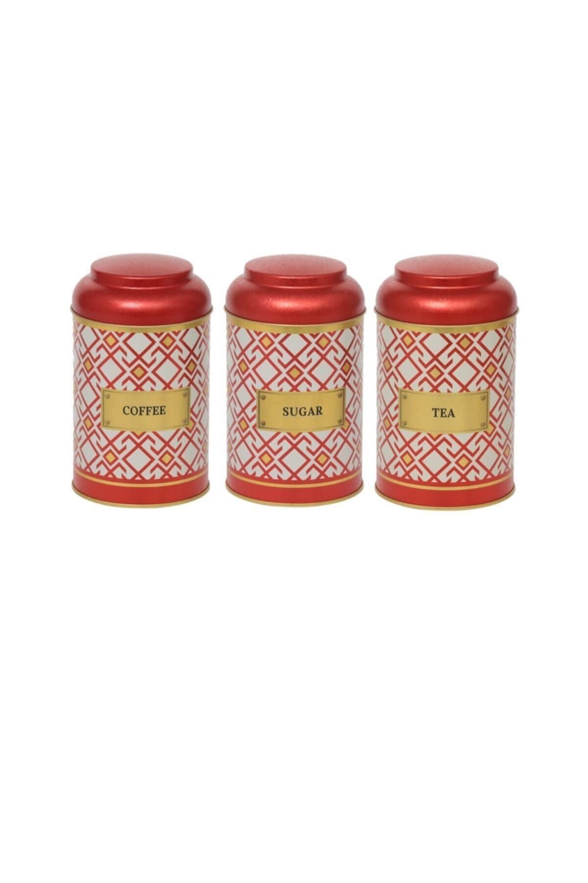 Evle Silindir Saklama Kabı Ø105 3 lü Set, Turkish Red Set