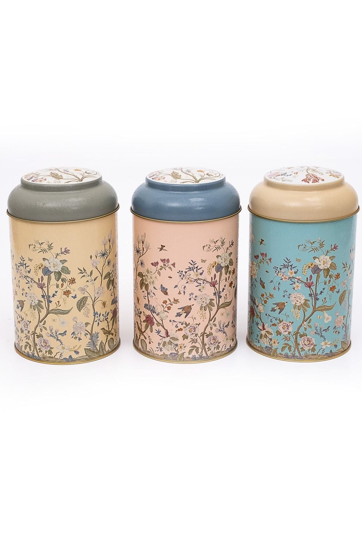 Evle Silindir Saklama Kabı Ø105 3 lü Set, Botanica