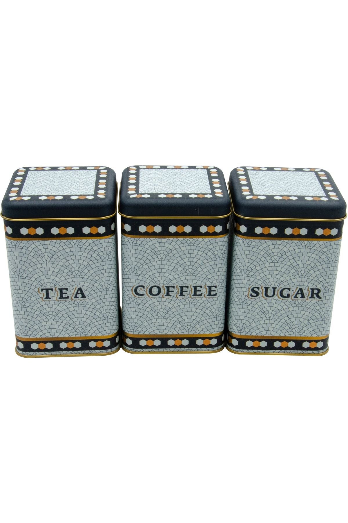 Evle Kare Saklama Kabı 105x105x160 3 lü Set, Mosaic