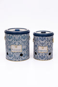 Evle Patates Soğan Saklama Kabı 2 li Set, Azulejos