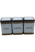 Evle Kare Metal Saklama Kabı 87x87X125, 3 Lü Set, Mosaic