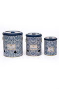 Evle Patates Soğan Sarımsak Saklama Kabı 3 lü Set, Azulejos