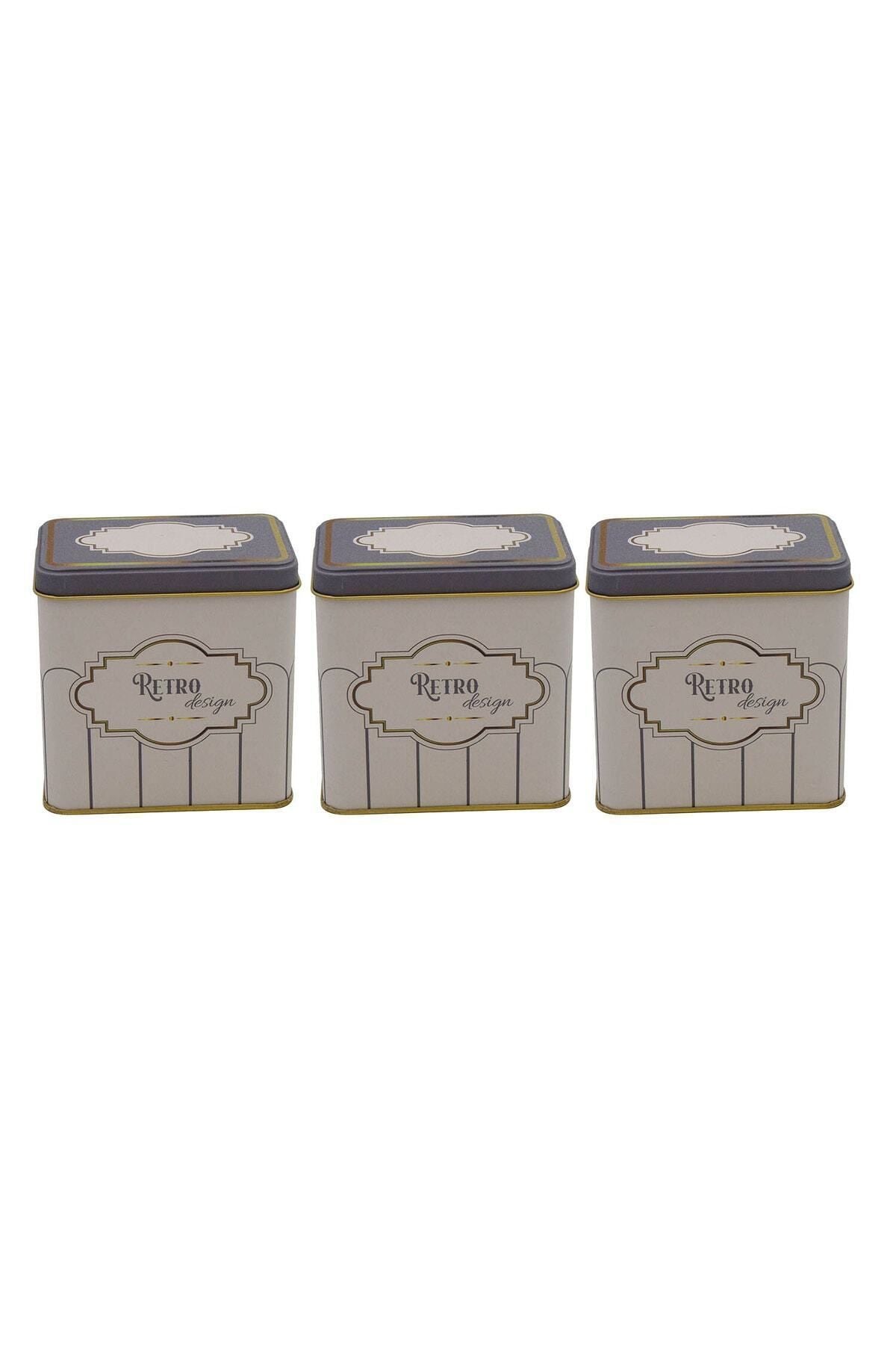 Evle Dikdörtgen Saklama Kabı 80x120 3 lü Set, Retro