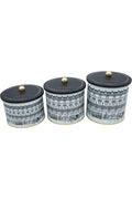 Evle Yuvarlak Kutu Ø175, Topuz Kulp, 3 lü Set, City