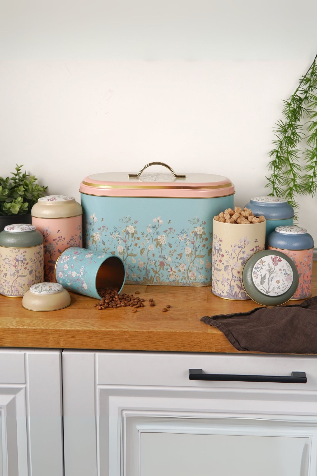 Evle Oval Ekmek Kutusu 7 li Set, Botanica