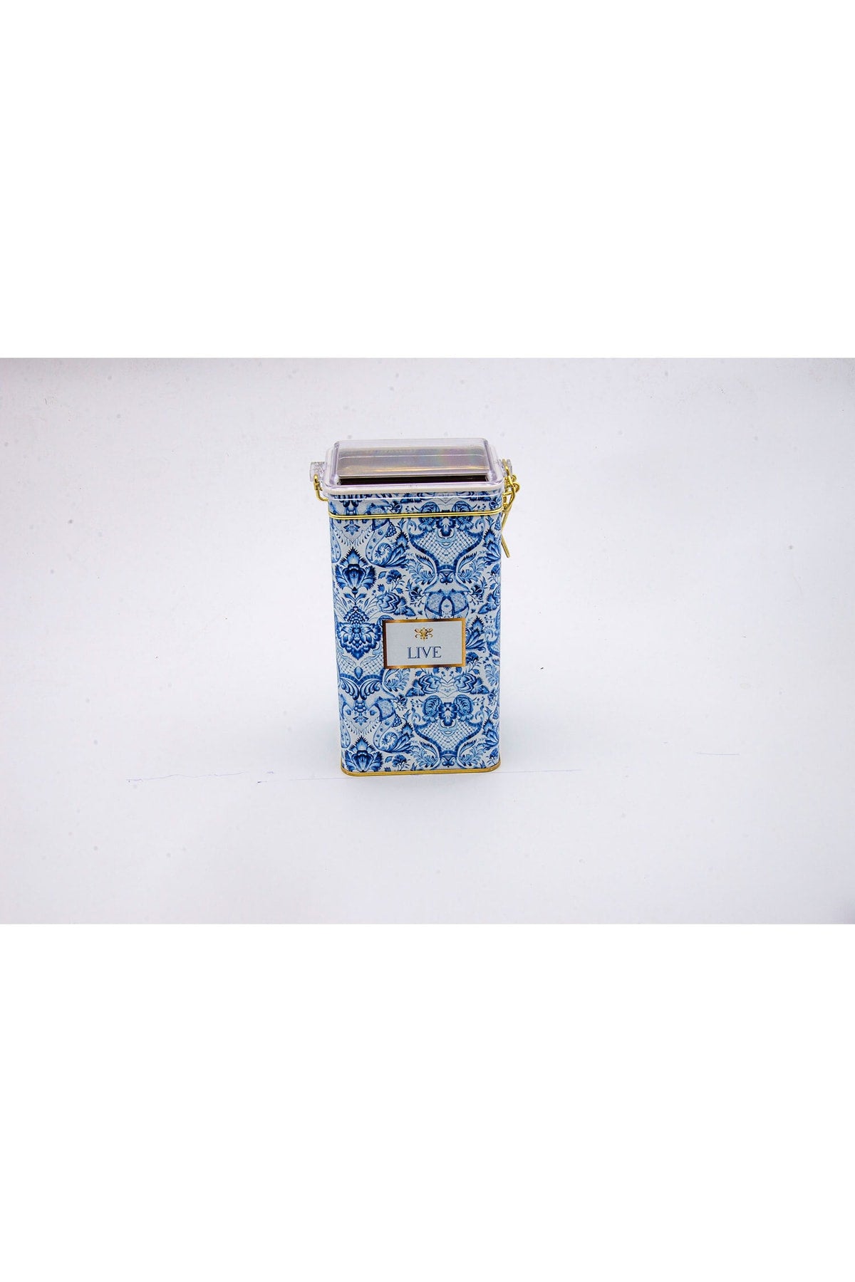 Evle Er053-1f Circus Cream Desenli Dikdörtgen Metal Saklama Kabı 8x10 Cm