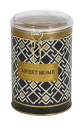 Evle Yuvarlak Kutu, Ø105x150 mm, Şeffaf Kilitli Kapak, 1,1 lt, Checkers Black_Swt Home