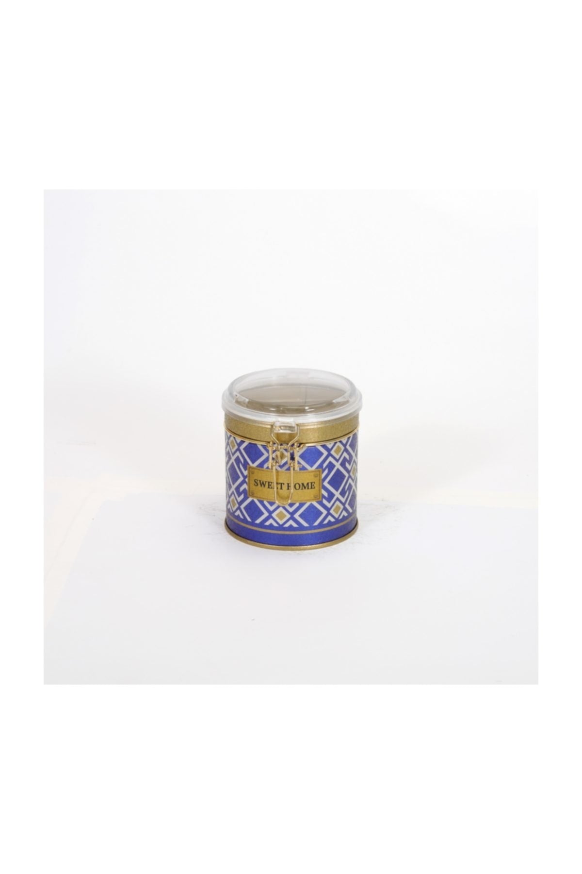 Evle Yuvarlak Kutu, Ø90x90 mm, Şeffaf Kilitli Kapak, 0,5 lt, Checkers Black_Swt Home
