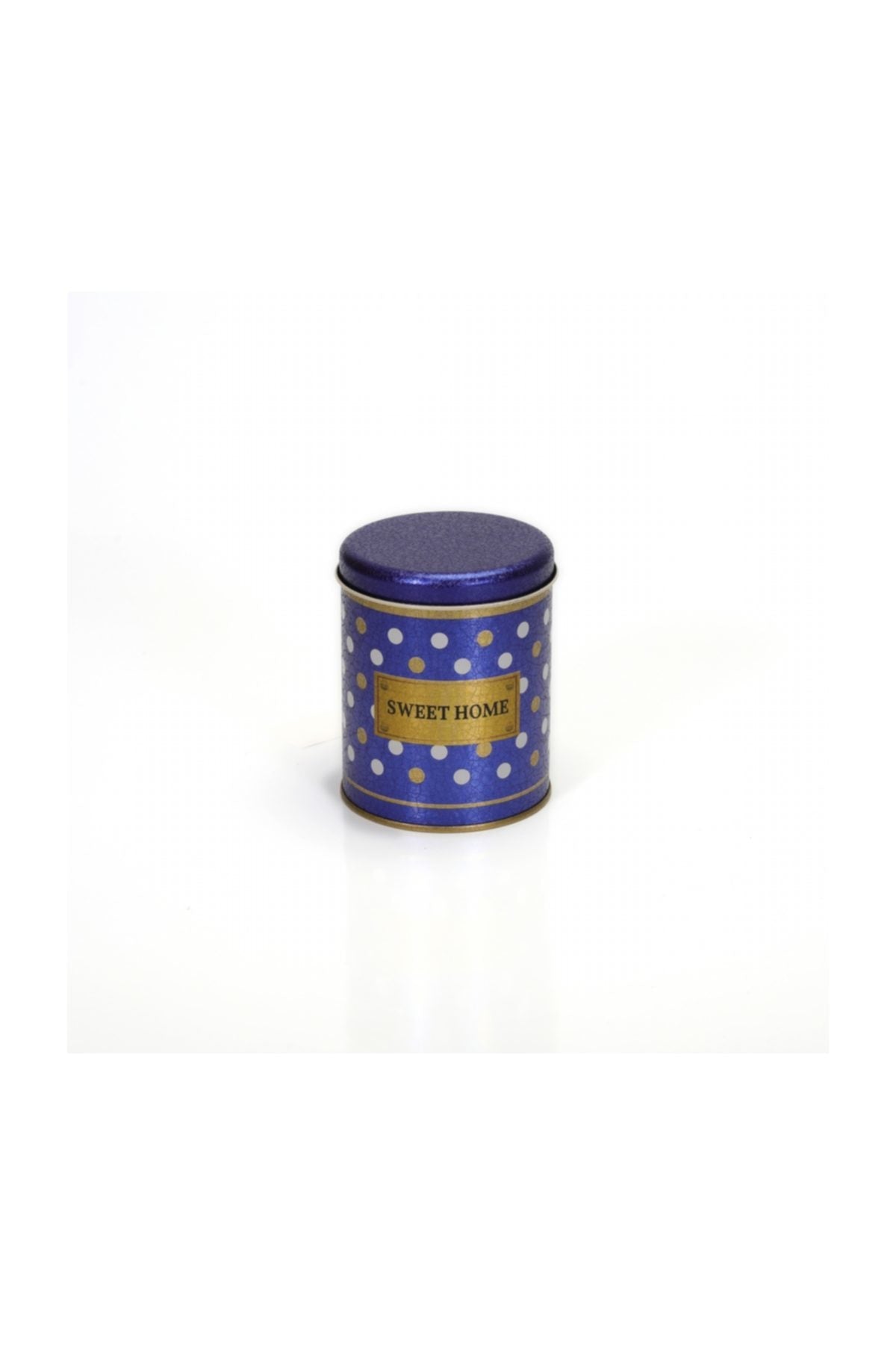 Evle Yuvarlak Kutu, Ø90x110 mm, 0,6 lt, Checkers Blue_Swt Home