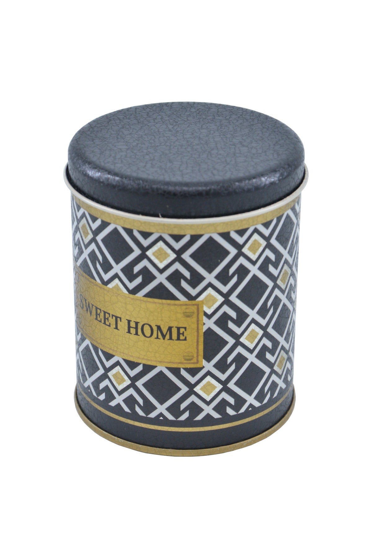 Evle Yuvarlak Kutu, Ø90x110 mm, 0,6 lt, Checkers Blue_Swt Home