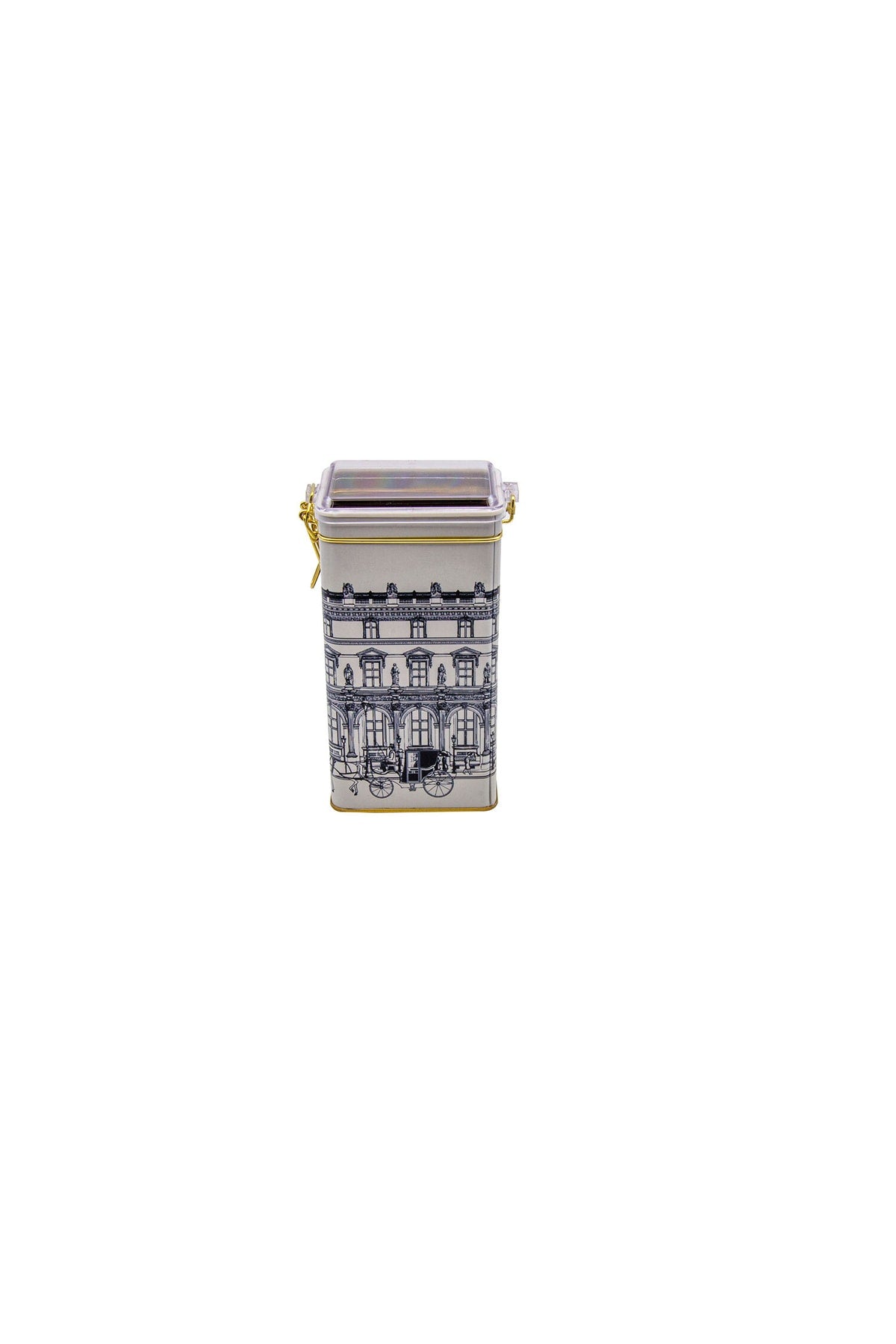 Evle Er053-1f Circus Cream Desenli Dikdörtgen Metal Saklama Kabı 8x10 Cm