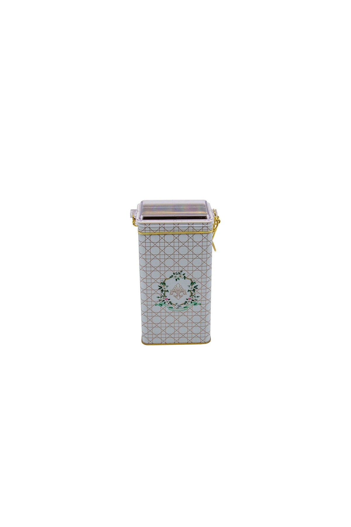 Evle Er053-1f Circus Cream Desenli Dikdörtgen Metal Saklama Kabı 8x10 Cm