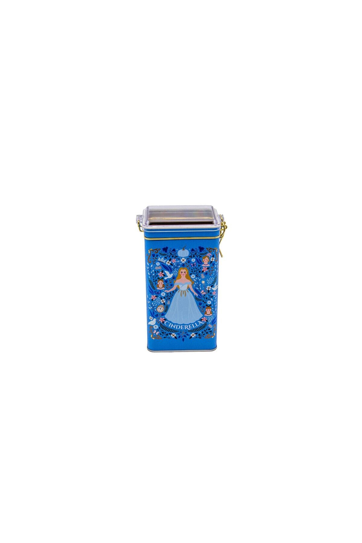 Evle Er053-1f Circus Cream Desenli Dikdörtgen Metal Saklama Kabı 8x10 Cm