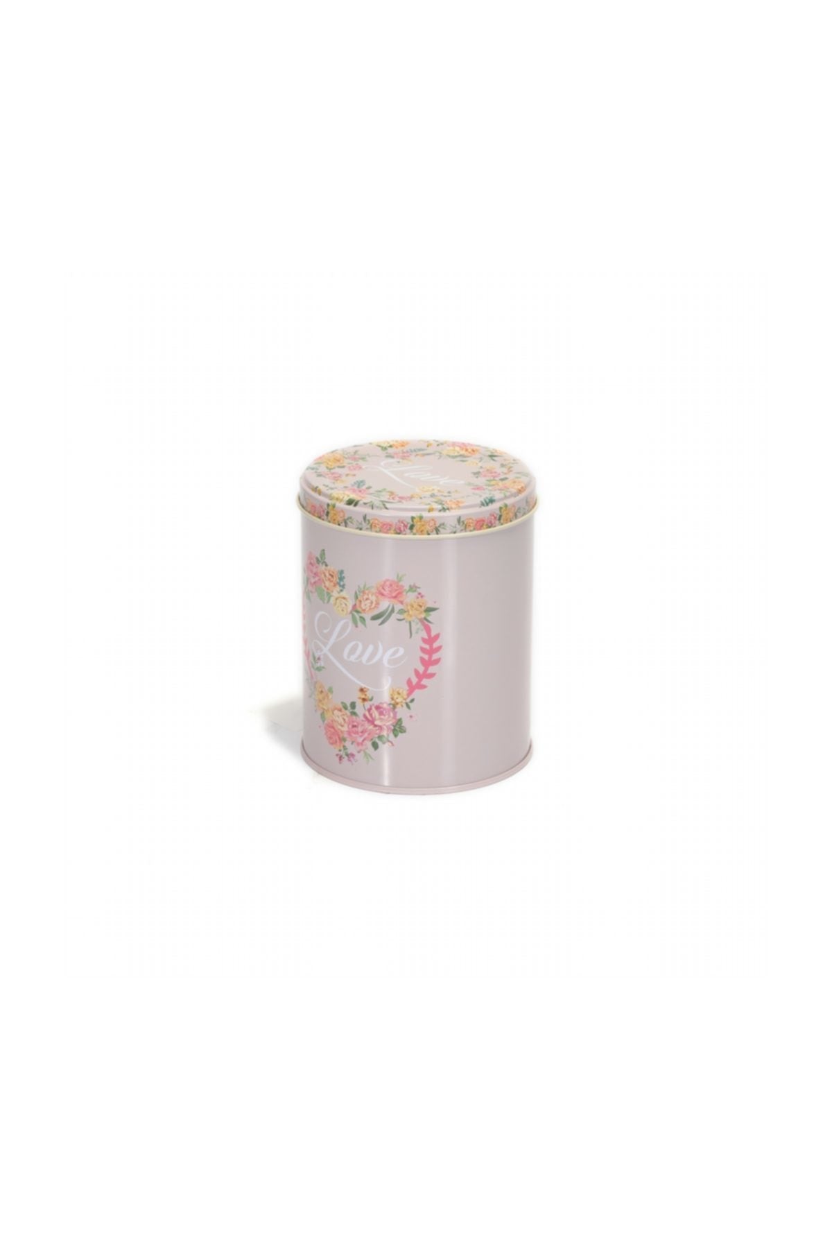 Evle Yuvarlak Kutu, Ø105x130 mm, 1 lt, SN_Vintage Flowers