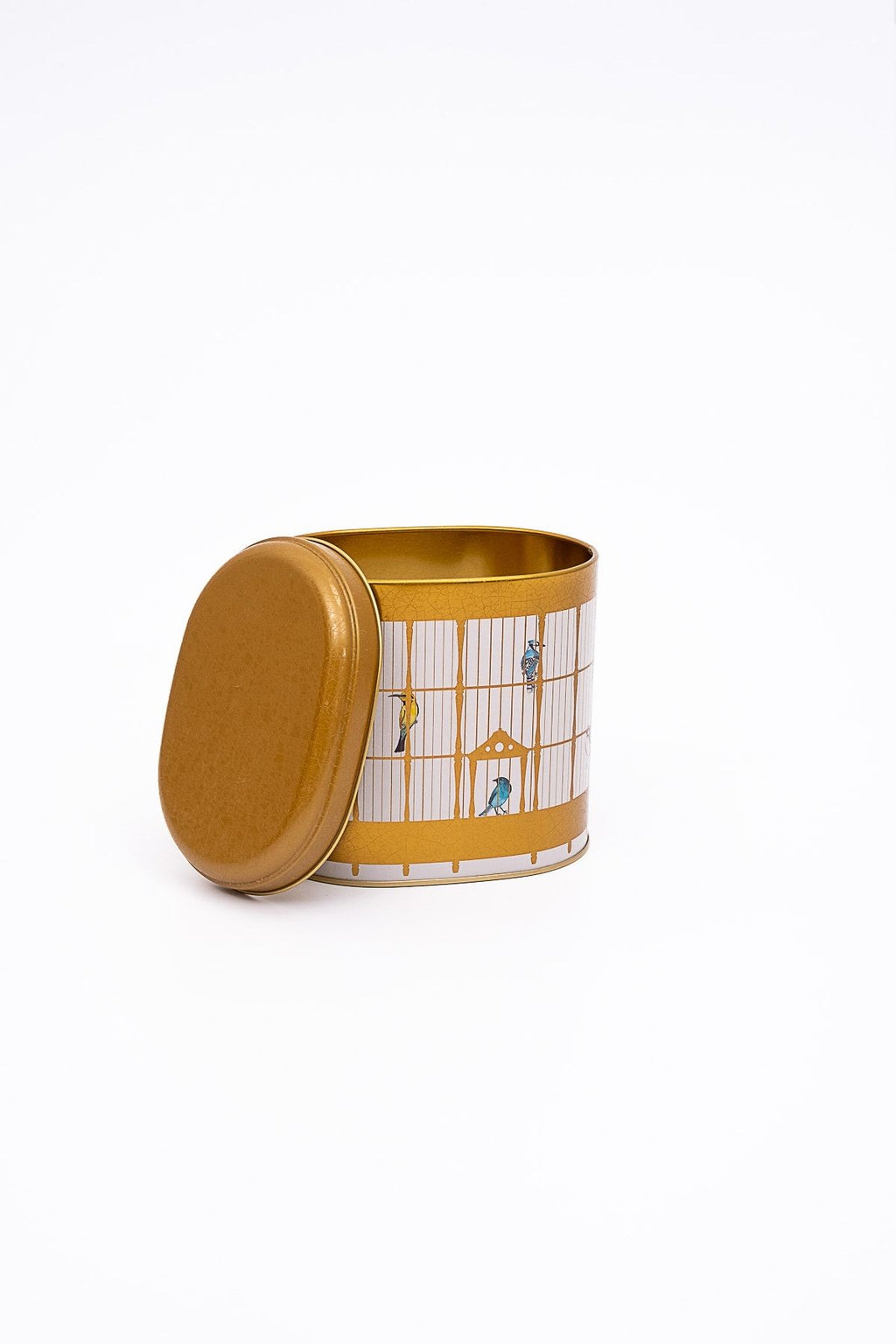Er004-t7 Bird Cage Desenli Oval Metal Saklama Kabı 11x15 Cm