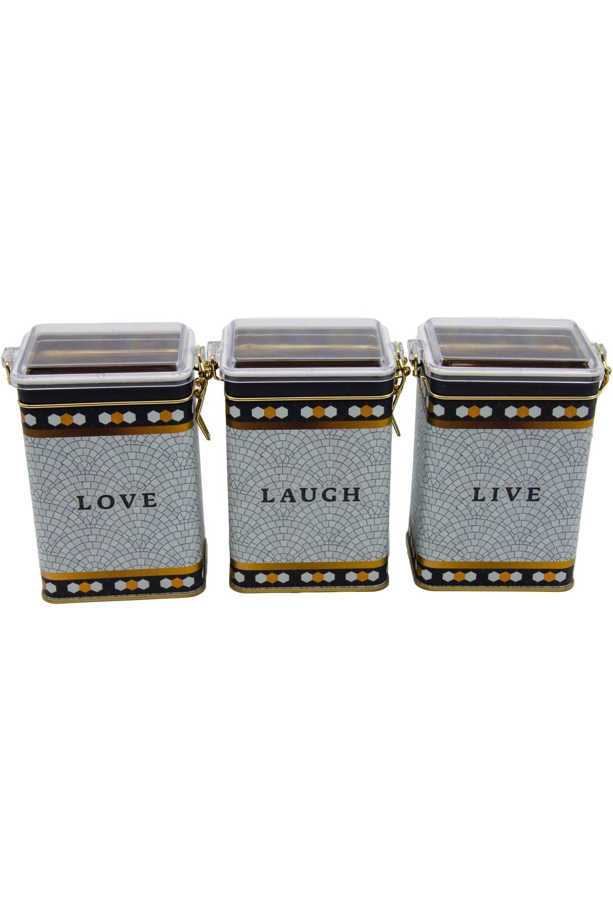 Erb21u1 Dikdörtgen Kilitli Saklama Kabı 75x100x150 3 Lü Set, Mosaic