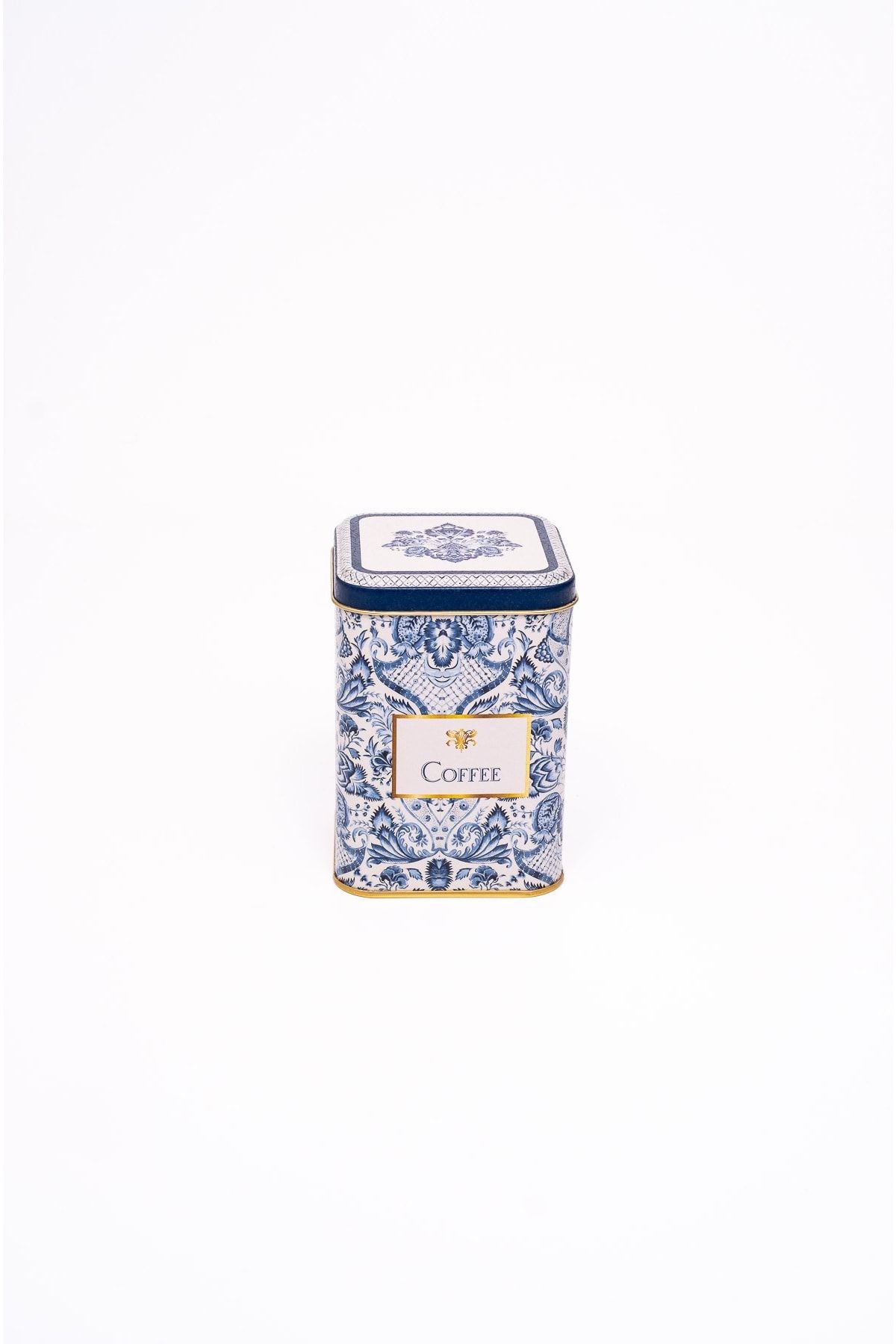 Er018-y3 Azulejos Sugar Desenli Kare Metal Saklama Kabı 9x9 Cm