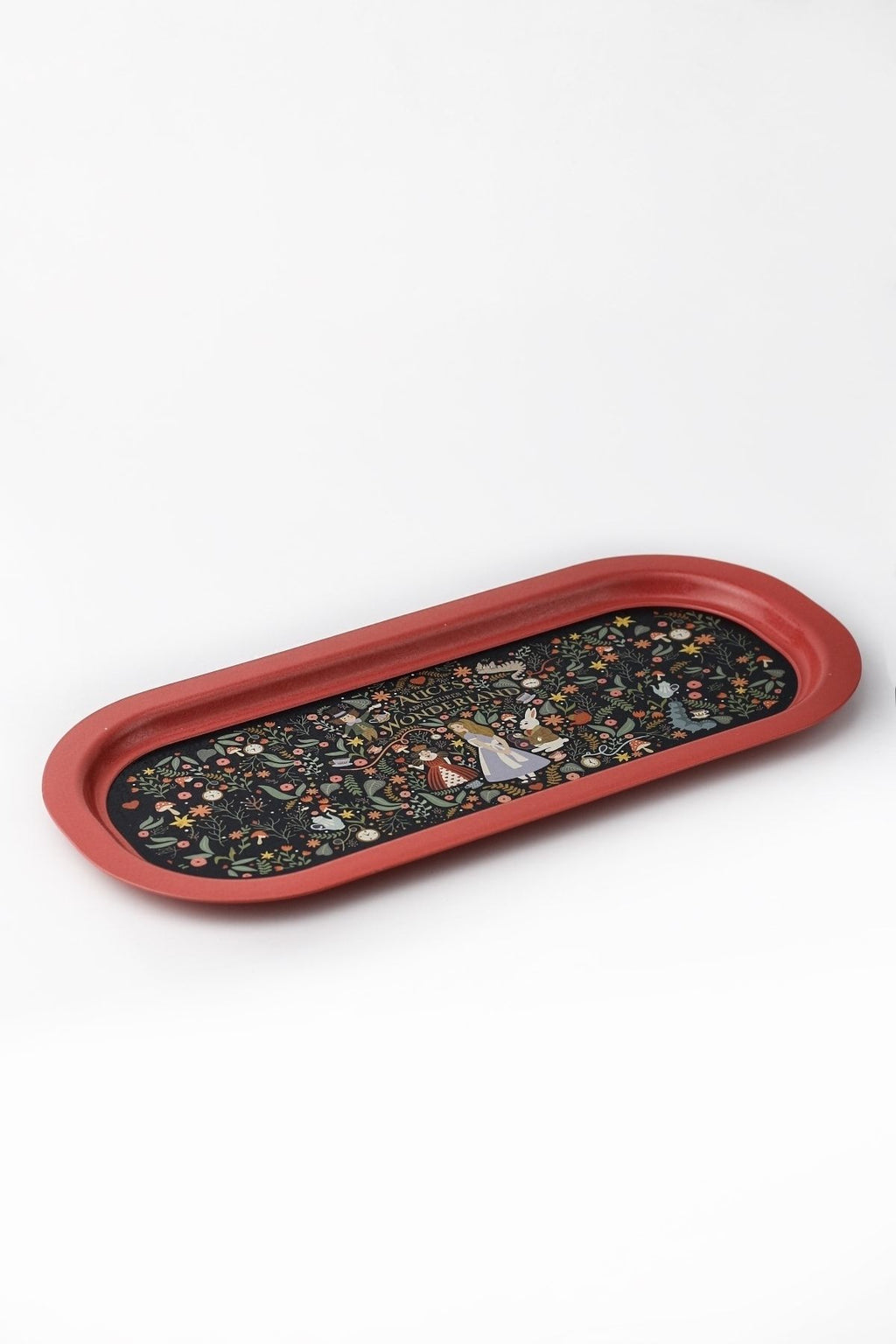 Ee168-9a Tales Alices Desenli Oval Tepsi 16x35 Cm