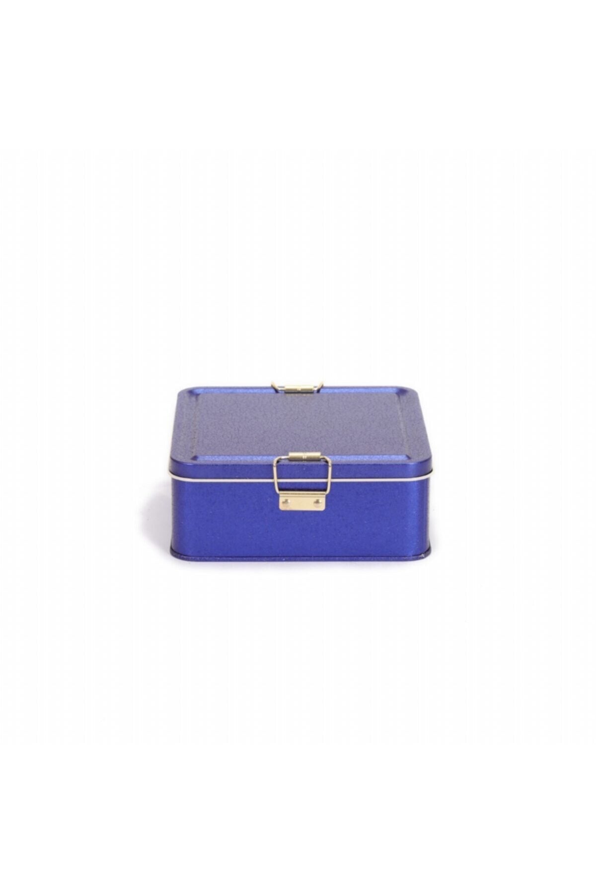 Evle Kare Kutu, 158x158x87 mm, Metal Kilitli Kapak, 1,9 lt, Flat Blue