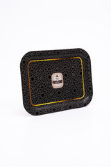 Trellis Desenli Metal Tepsi - Çay Kahve Tepsisi - Sunum Tepsisi 23 Cm X 31 Cm Ee161-v2