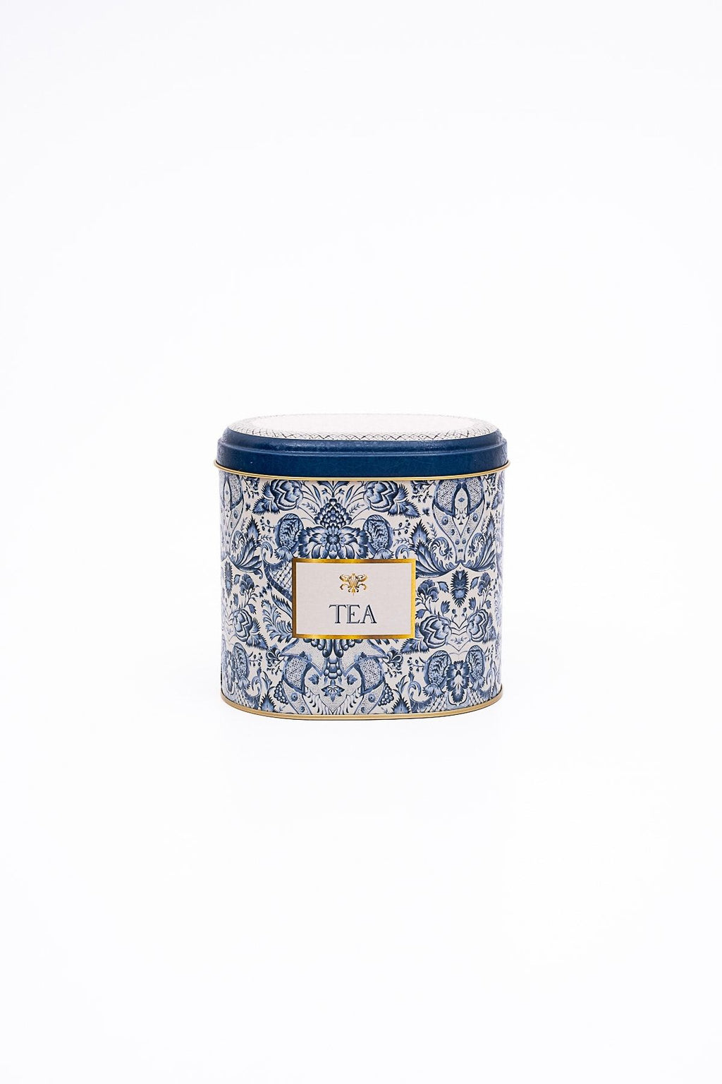 Er004-y2 Azulejos Tea Desenli Oval Metal Saklama Kabı 11x15 Cm