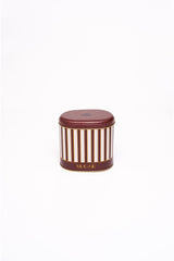 Er004-8j Circus Cream Sugar Desenli Oval Metal Saklama Kabı 11x15 Cm