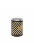 Evle Yuvarlak Kutu, Ø105x150 mm, Şeffaf Kilitli Kapak, 1,1 lt, Checkers Black_Swt Home