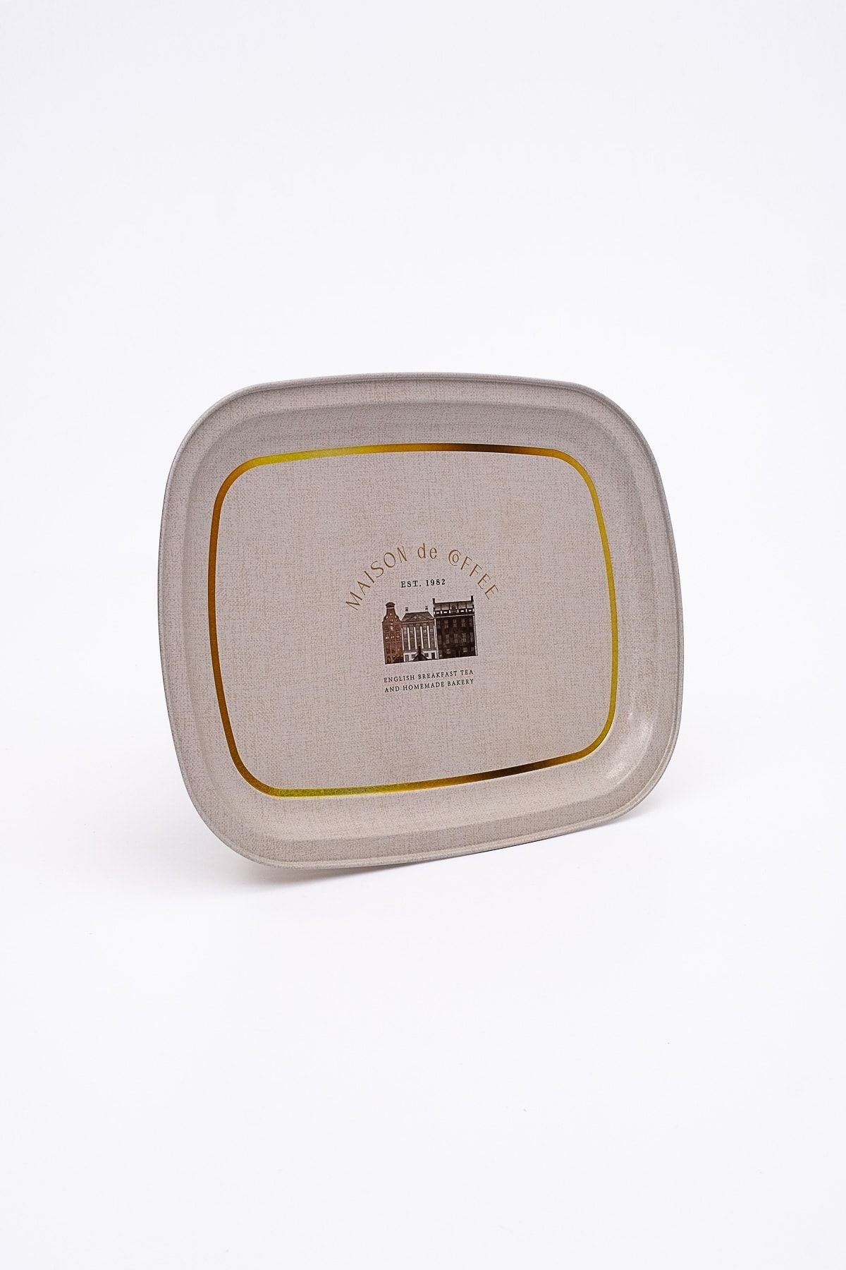 Ee171-7f Azura Coffee Desenli Oval Tepsi 24x31 Cm