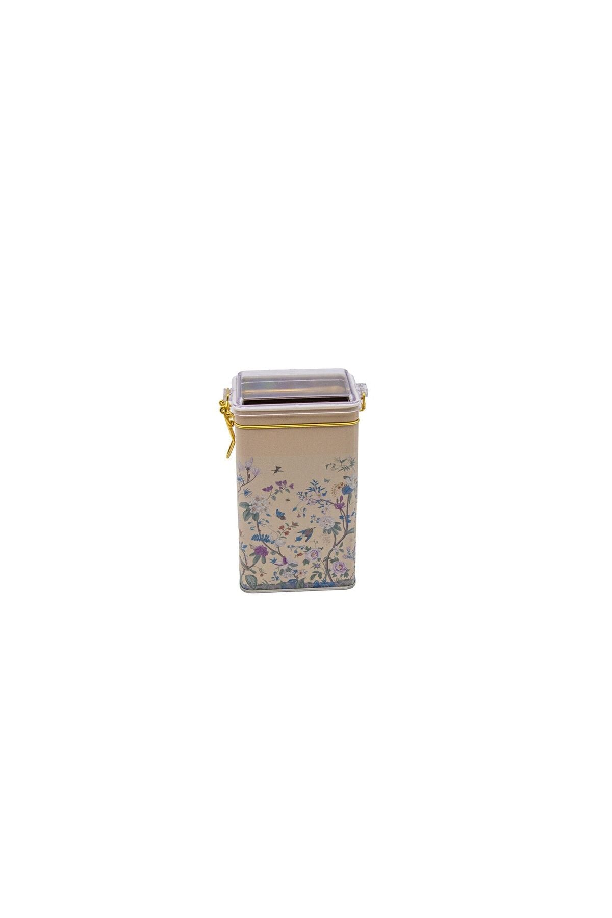 Er048-2e Botanica Yellow Desenli Dikdörtgen Metal Saklama Kabı 8x10 Cm