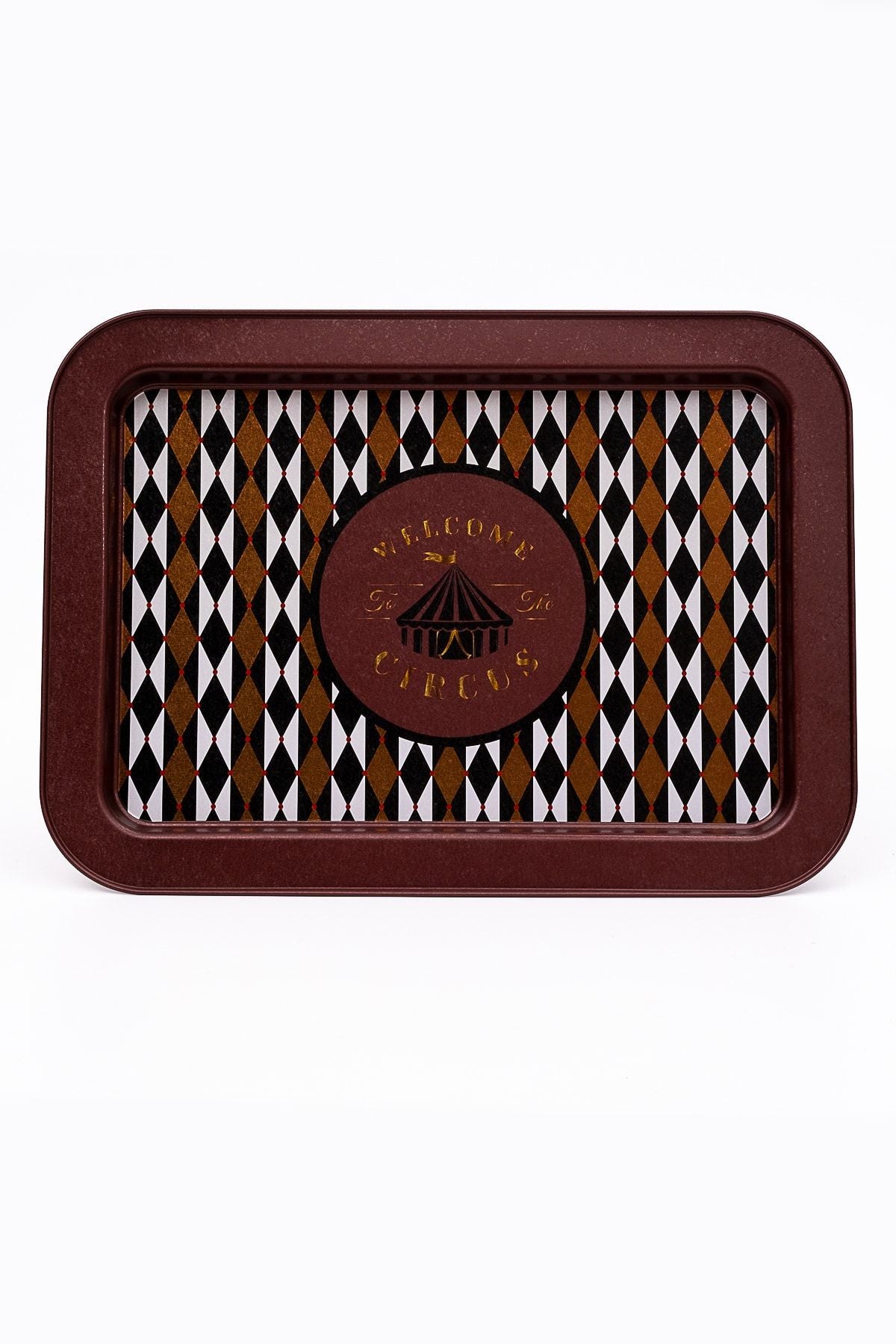 Ee169-t8 Circus Desenli Dikdörtgen Tepsi 32x43 Cm