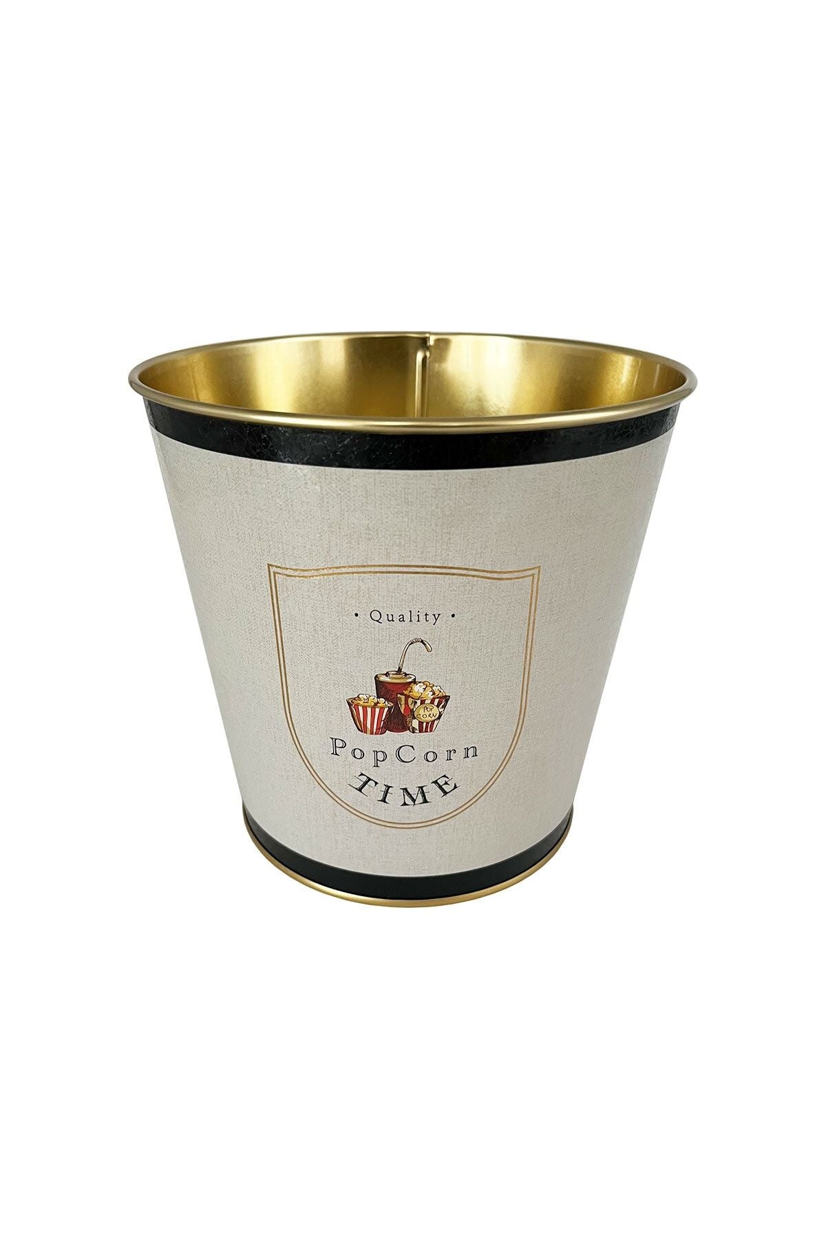 Metal Popcorn Kutusu - Patlamış Mısır Kovası 13.5 Cm, Azura Er149-3o