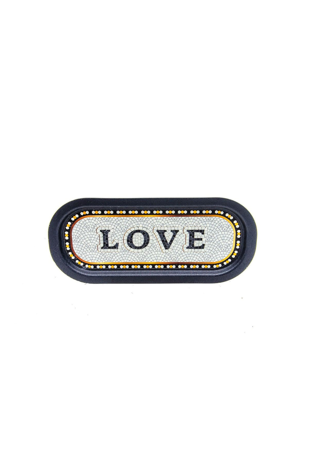 Ee168-1e Mosaic Love Desenli Oval Tepsi 16x35 Cm
