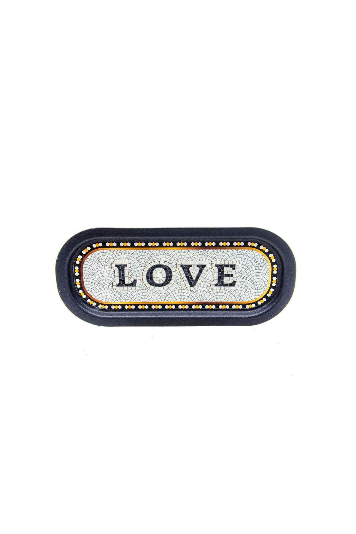Ee168-1e Mosaic Love Desenli Oval Tepsi 16x35 Cm