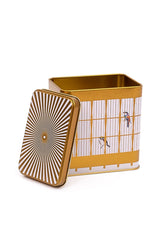 Er205-t7 Bird Cage Desenli Kare Metal Saklama Kabı 8 X 12 Cm