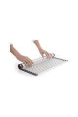 Primanova Lavabo Üstü Katlanabilen Mutfak Rafı - Gri