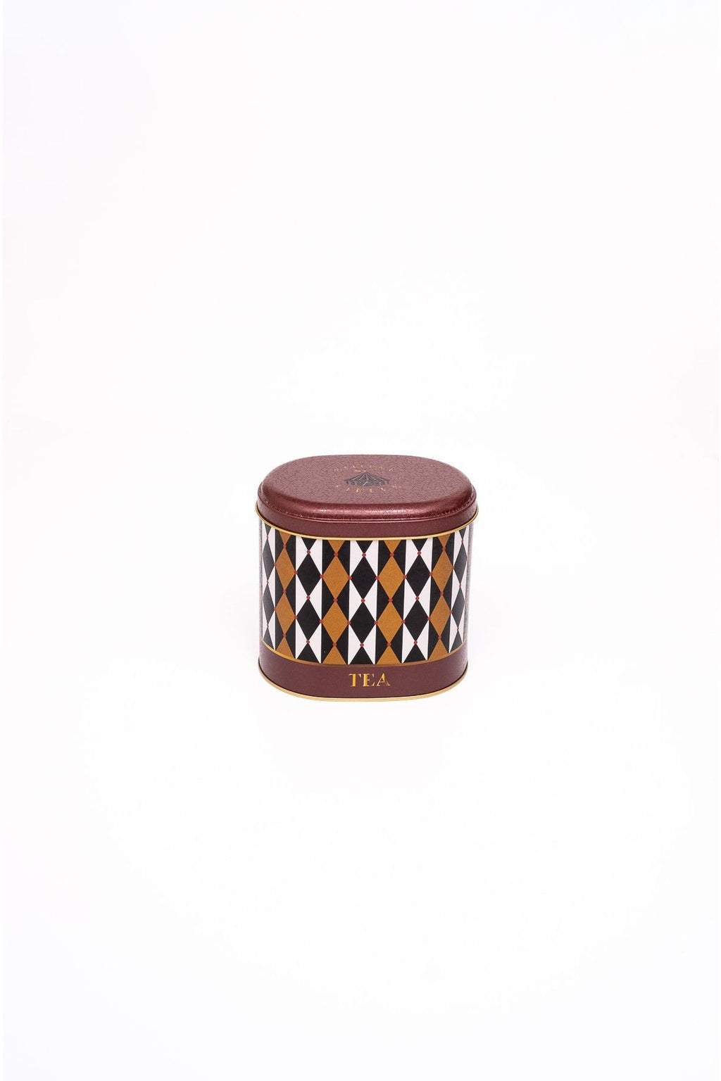 Er004-v7 Circus Tea Desenli Oval Metal Saklama Kabı 11x15 Cm
