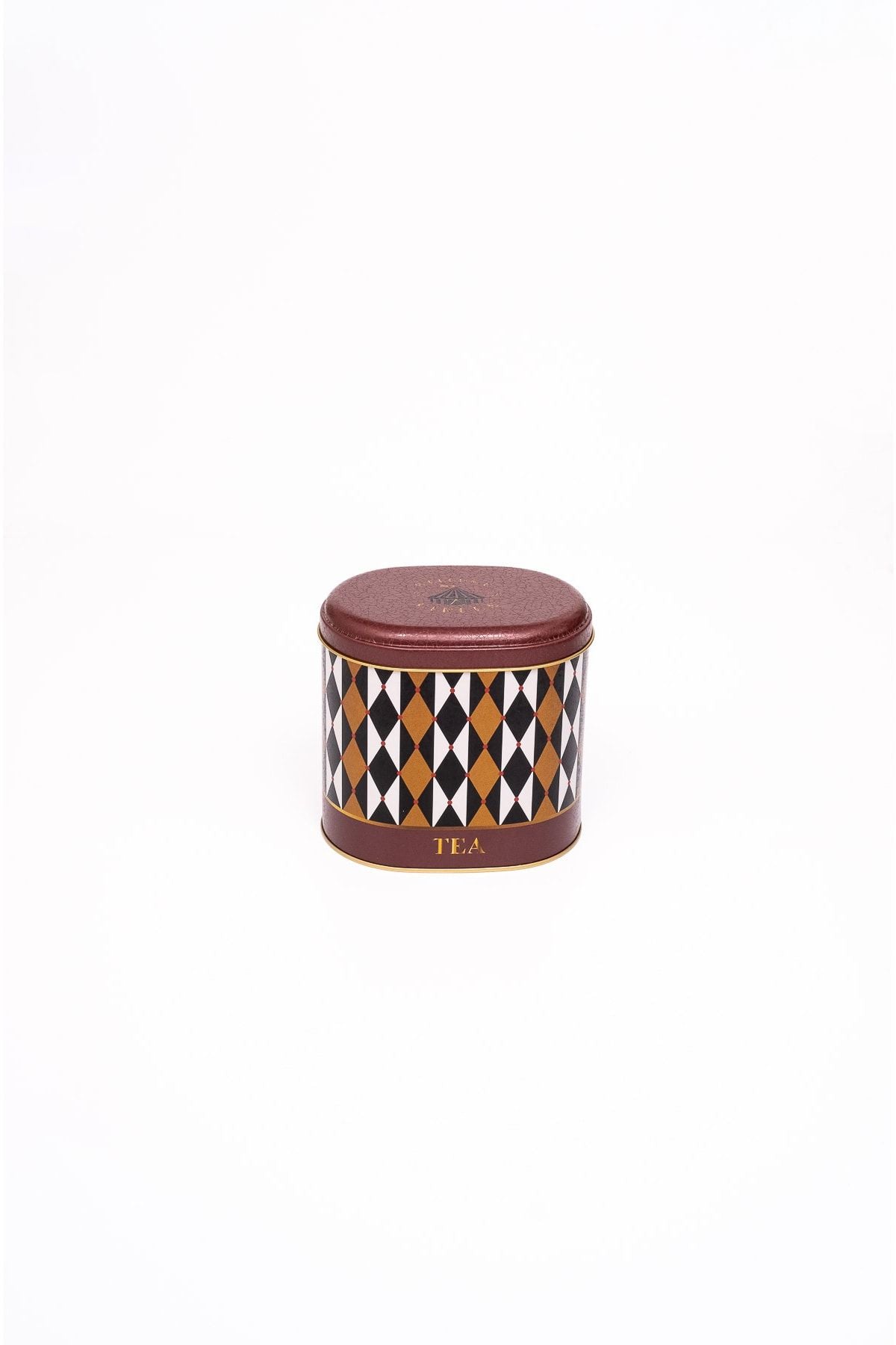 Er004-v7 Circus Tea Desenli Oval Metal Saklama Kabı 11x15 Cm