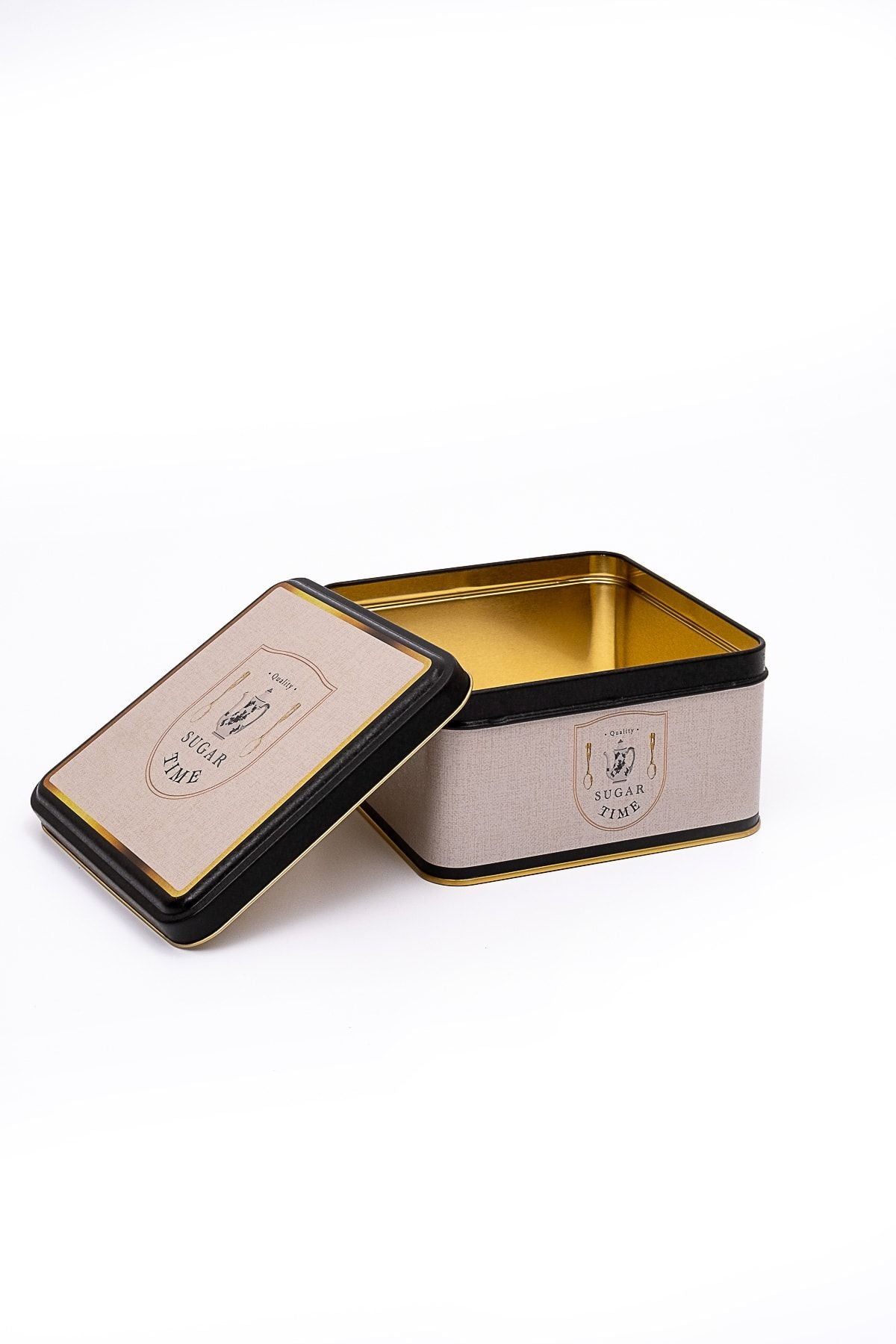 Er026-6f Azura Sugar Desenli Kare Metal Saklama Kabı 16x16 Cm