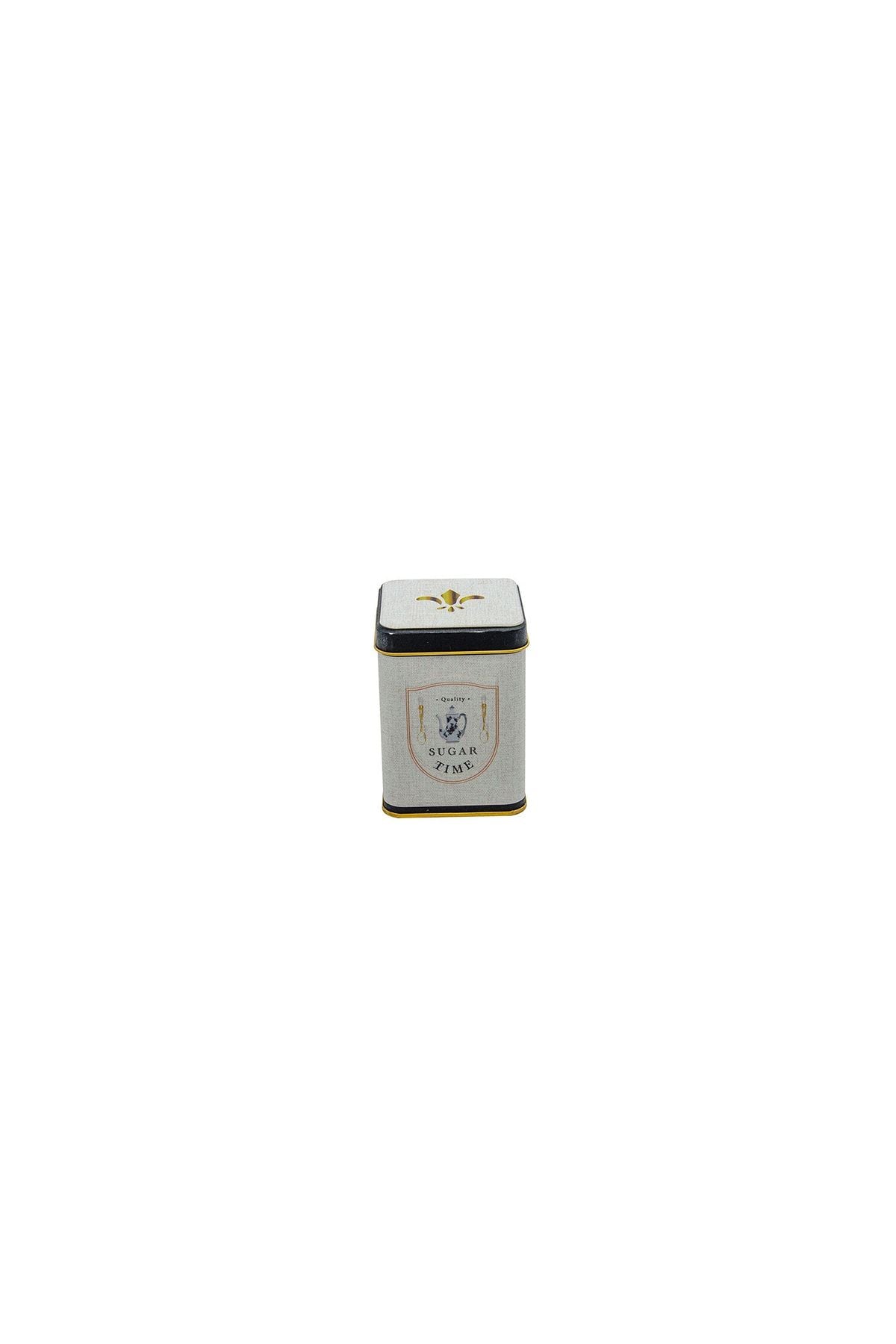 Er008-6f Azura Sugar Desenli Kare Metal Saklama Kabı 8x8 Cm