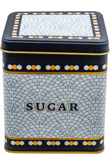 Er024-6d Mosaic Sugar Desenli Kare Metal Saklama Kabı 12x12 Cm