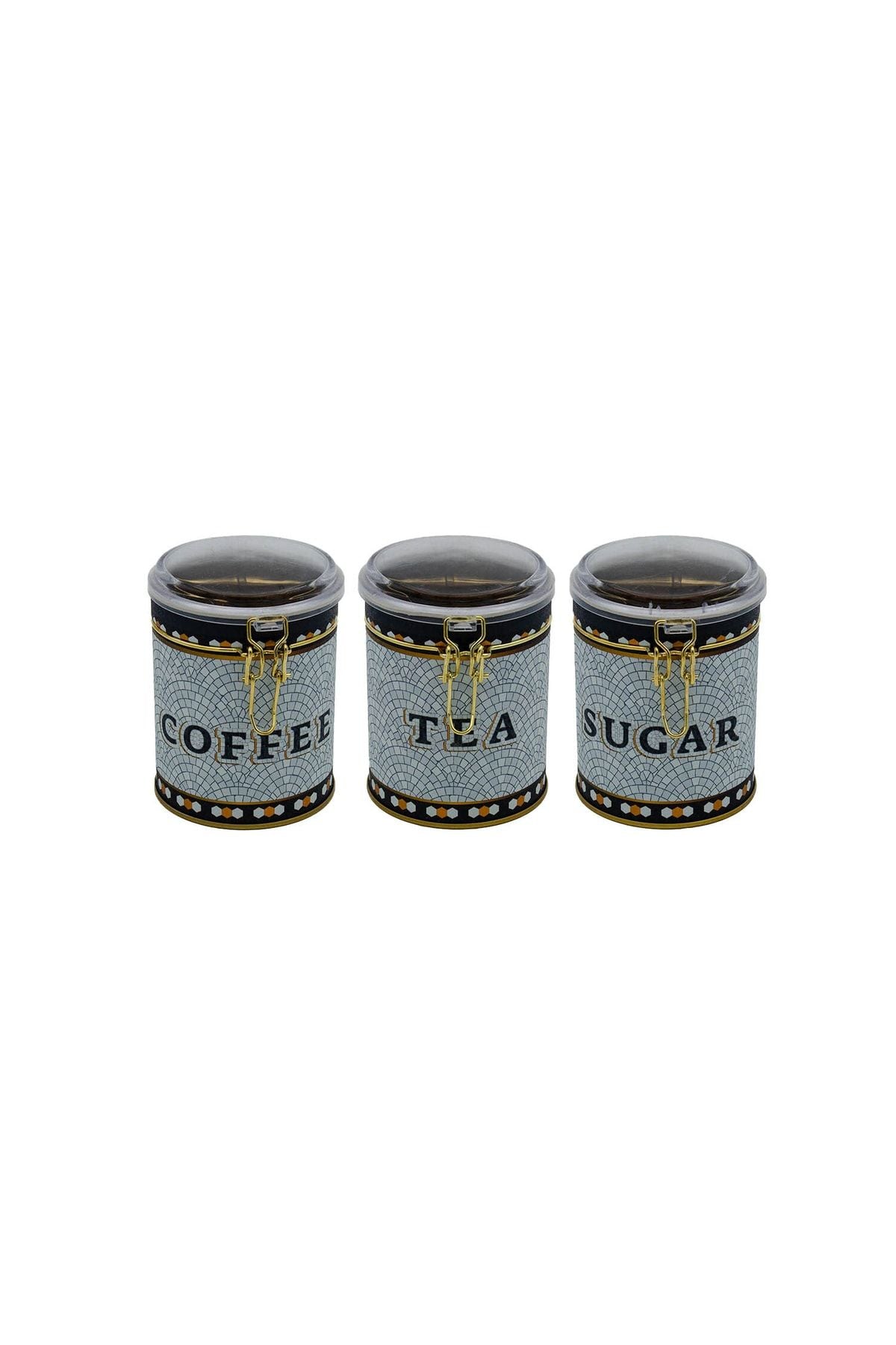 Erb19u1 Silindir Saklama Kabı Kilitli Ø90 3 Lü Set, Mosaic