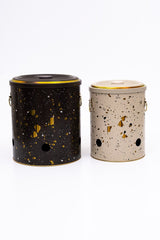 Terrazo Metal Patates Soğan Kovası - 2'li Set, En Çok Tercih Edilen Sebzelik