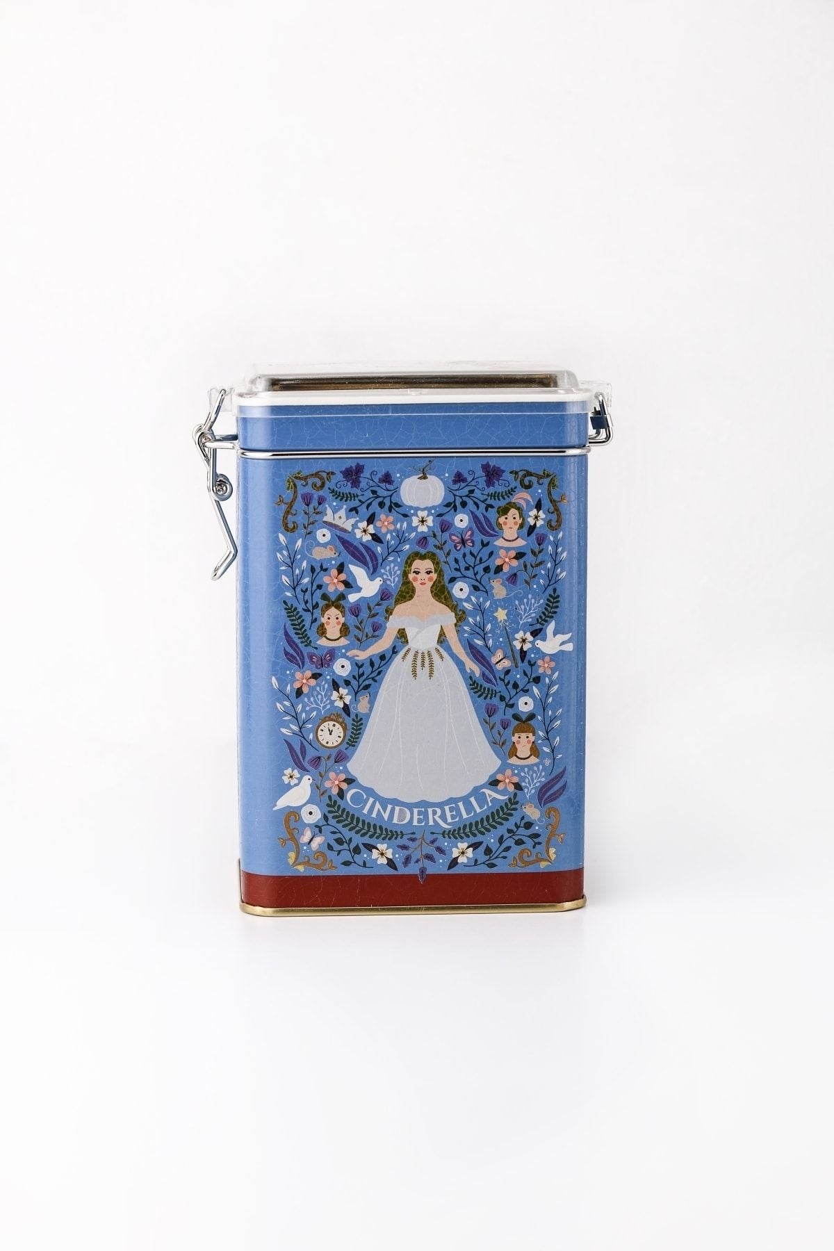 Er043-u9 Tales Cinderella Desenli Dikdörtgen Metal Saklama Kabı 8x10 Cm