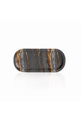 Ef168-h8 Rock And Gold Desenli Oval Tepsi 16x35 Cm