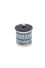 City Desenli Yuvarlak Metal Saklama Kabı, Erzak Saklama Kabı 14 Cm X 15 Cm Er143-4f