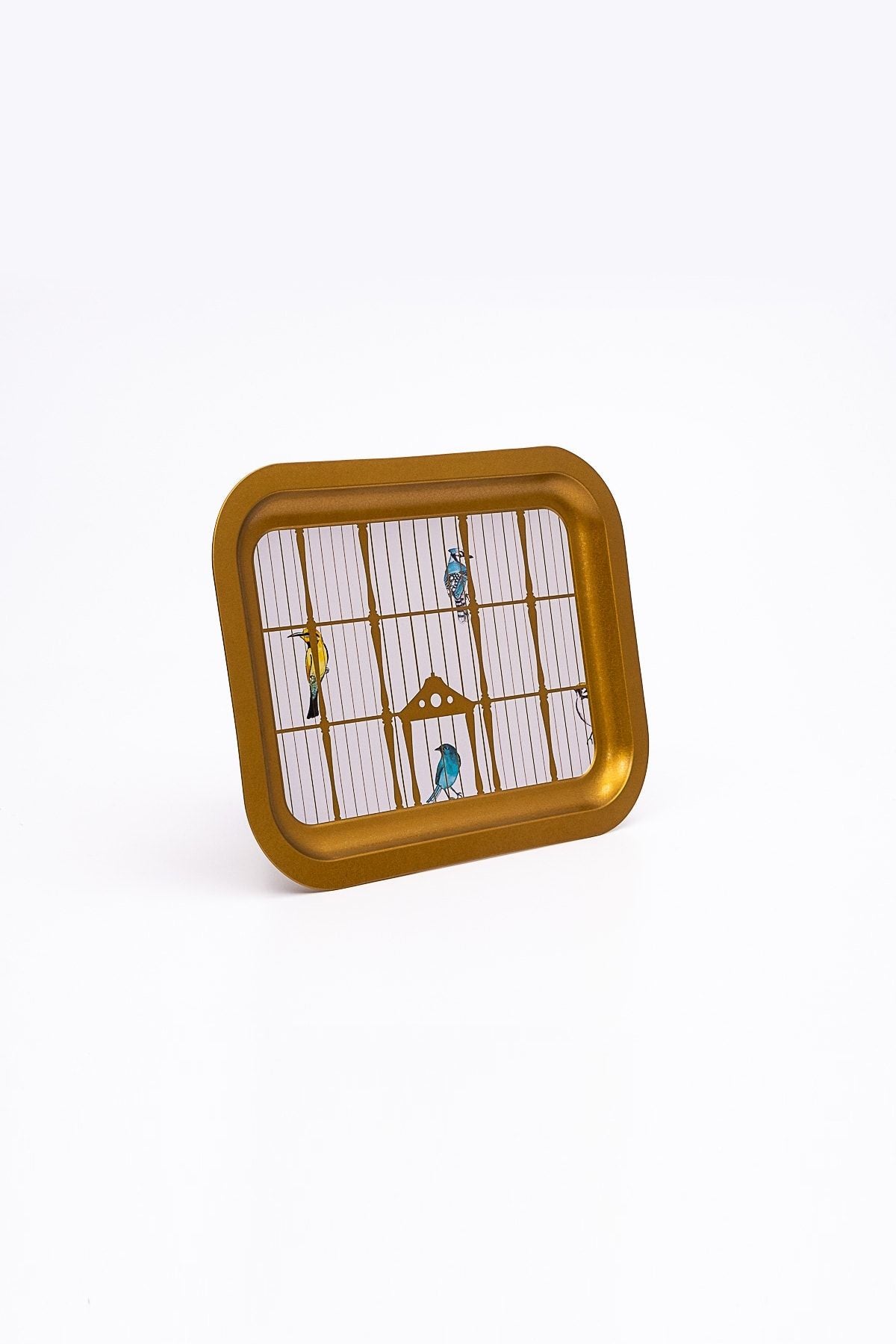 Ee161-t7 Bird Cage Desenli Dikdörtgen Tepsi 23x31 Cm