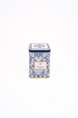 Er018-y1 Azulejos Coffee Desenli Kare Metal Saklama Kabı 9x9 Cm