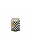 Evle Yuvarlak Kutu, Ø105x130 mm, Şeffaf Kilitli Kapak, 1 lt, Checkers Black_Swt Home
